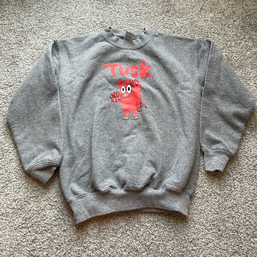 Gray Kids Arkansas Tusk “Bluey” Cheerleader Sweatshirt Size M